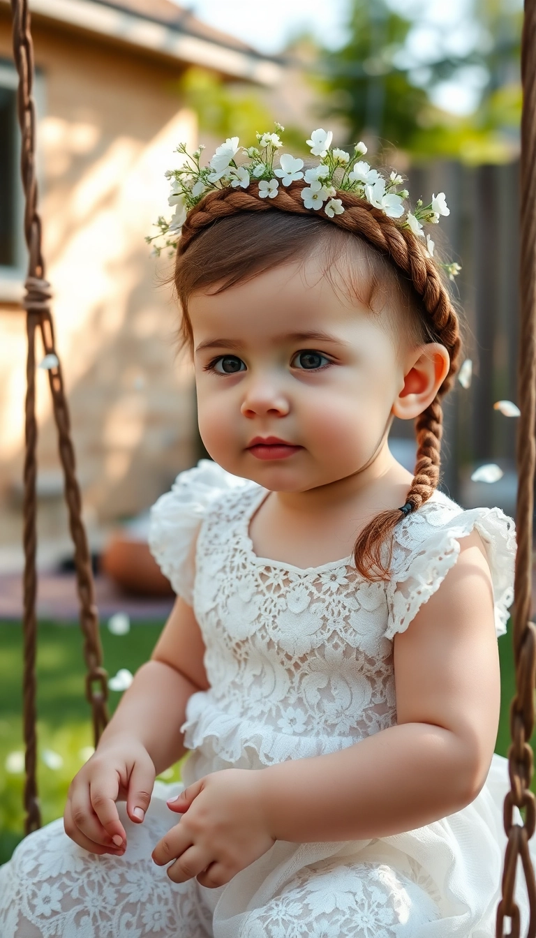 35 Mixed Baby Hairstyles That'll Make Everyone Say 'Aww!' - Braided Crown