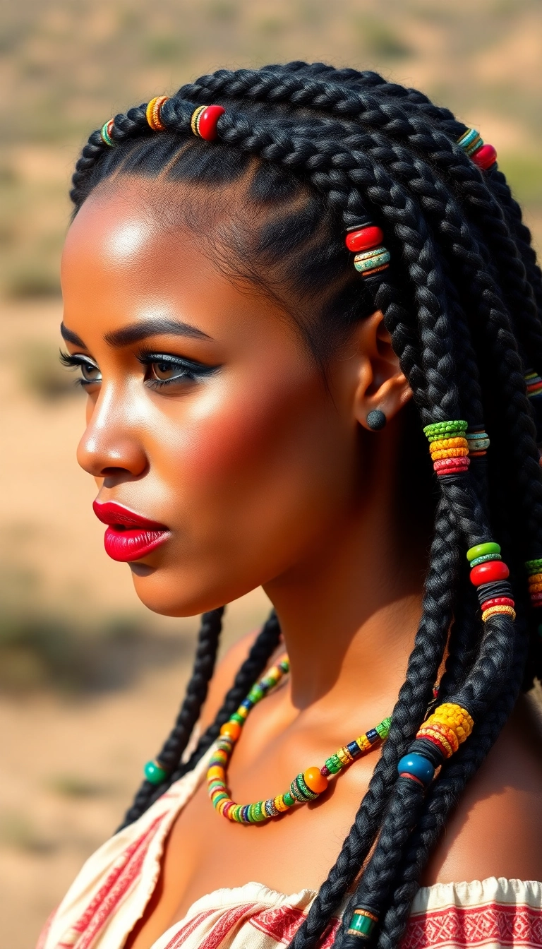 39 Creative Fulani Braids Styles You Need to Try This Season (Trust Us, #18 Is a Game-Changer!) - 1. Classic Side Fulani Braids