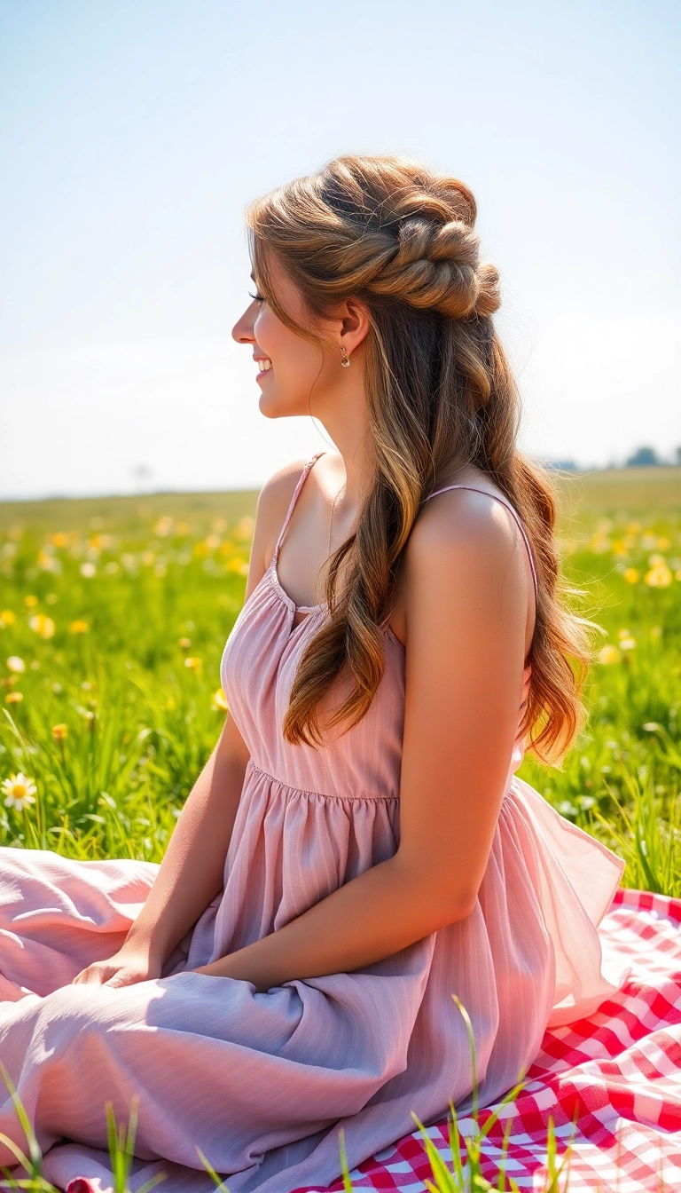 30 Stylish Easy Hairstyles for Greasy Hair That You Need to Try! - 4. Half-Up, Half-Down Twist