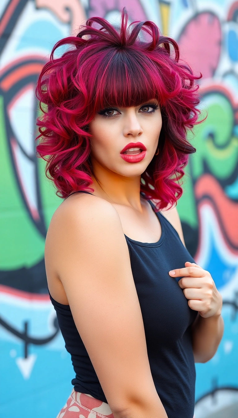 38 Curly Haircuts With Bangs Ideas That Will Transform Your Look! - 6. Bold Curly Fringe