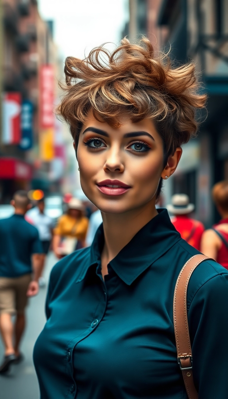 27 Modern Curly Wolf Cuts for Women That Are Total Show-Stoppers! - 11. Curly Pixie Wolf Cut