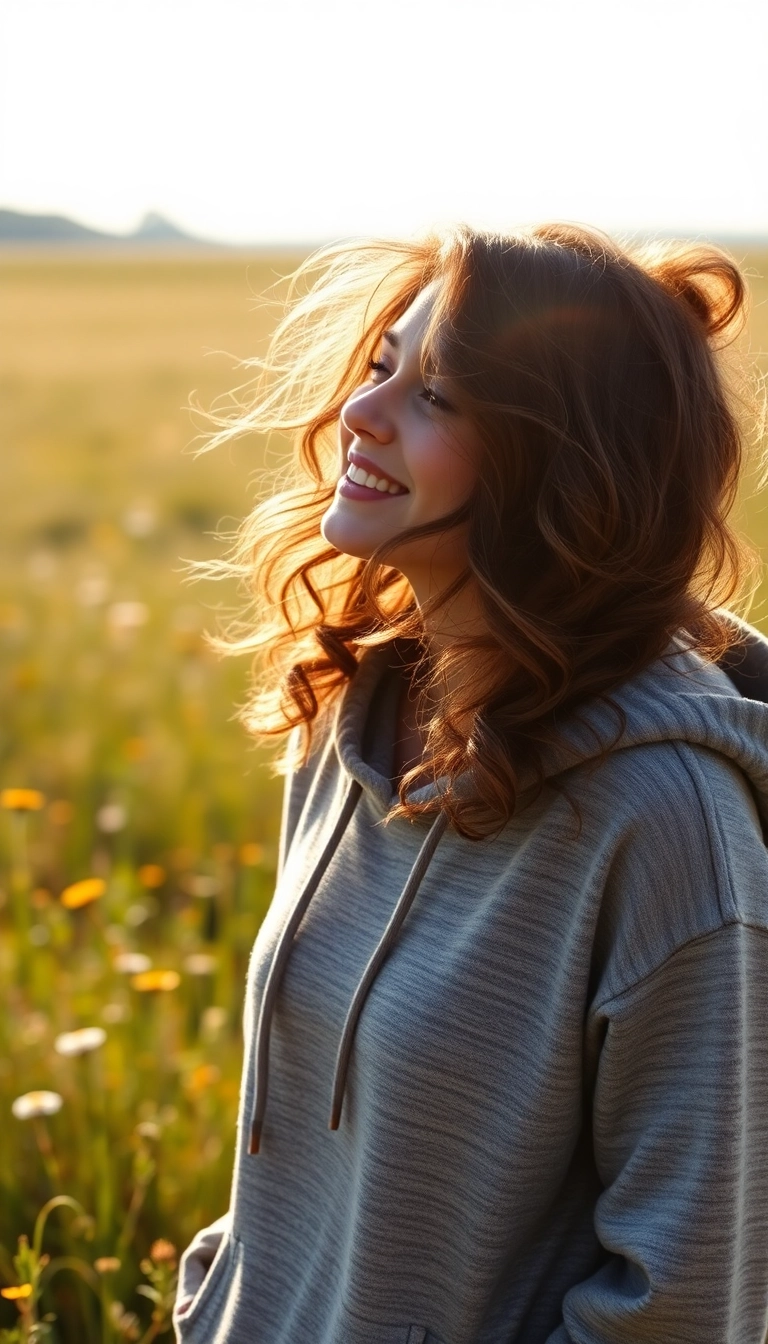 33 Hoodie Hairstyles That'll Transform Your Look in Seconds (You Won't Believe #16!) - 11. Loose Curls