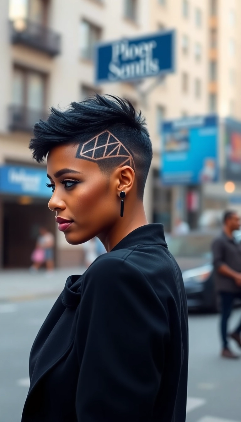 35 Trendy Short Pixie Haircuts for Black Women You Need to Try Now! - Pixie with Undercut Design