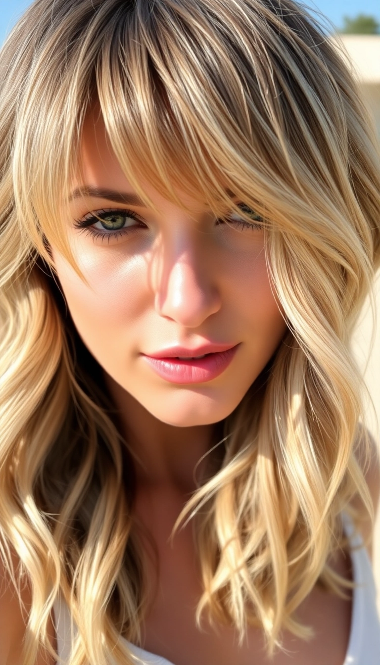 32 Sassy Wavy Wolf Cuts With Bangs That Will Turn Heads! - The Classic Wavy Wolf Cut