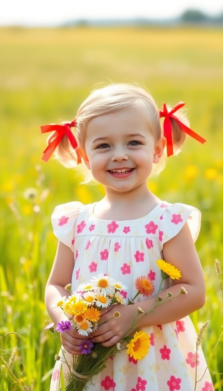 35 Mixed Baby Hairstyles That'll Make Everyone Say 'Aww!' - Pigtails with Ribbons