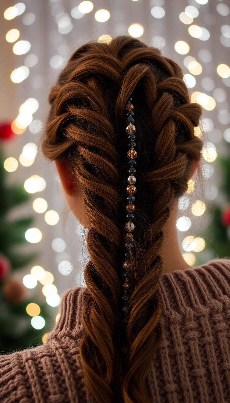 32 Stunning Winter Hairstyles That Will Make You Look Like a Snow Queen! - 13. Beaded Braids