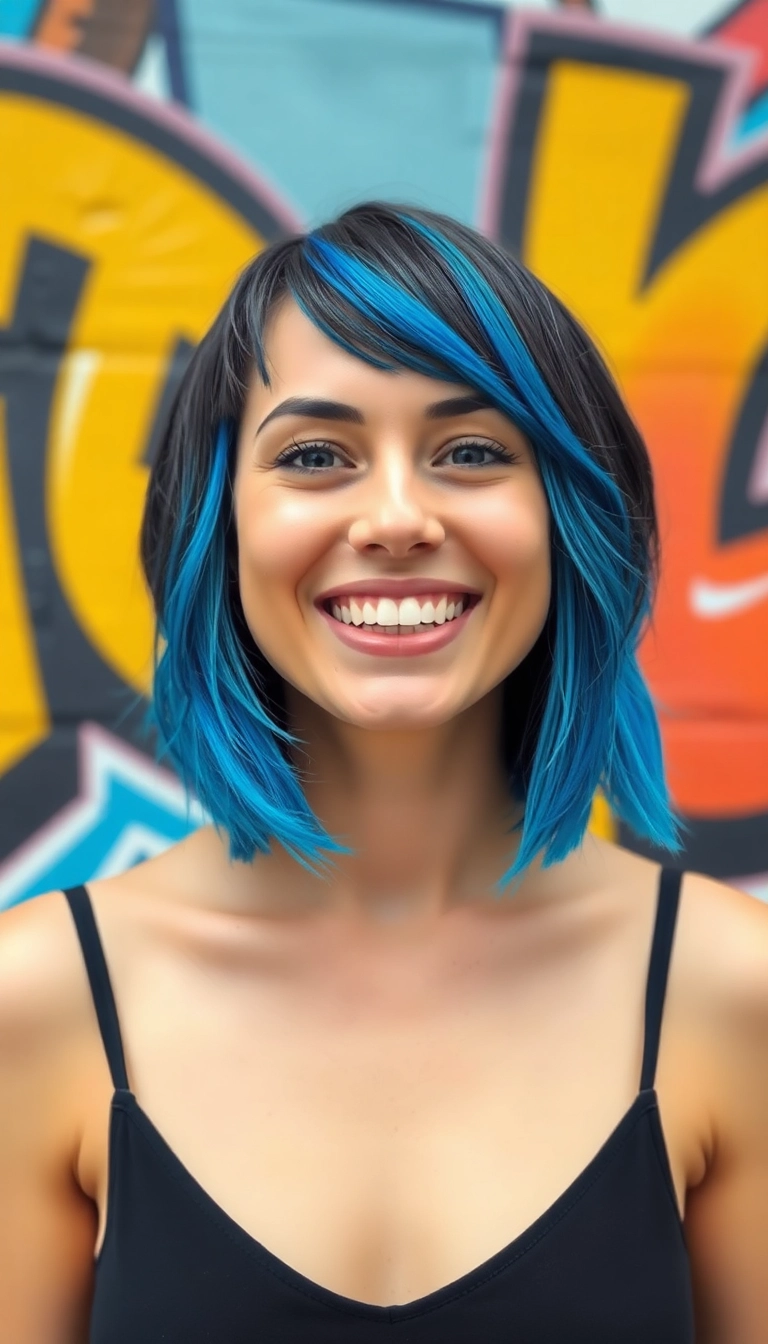 34 Short Layered Bob Hairstyles That'll Make You Want to Chop It All Off! - Bob with Colorful Tips