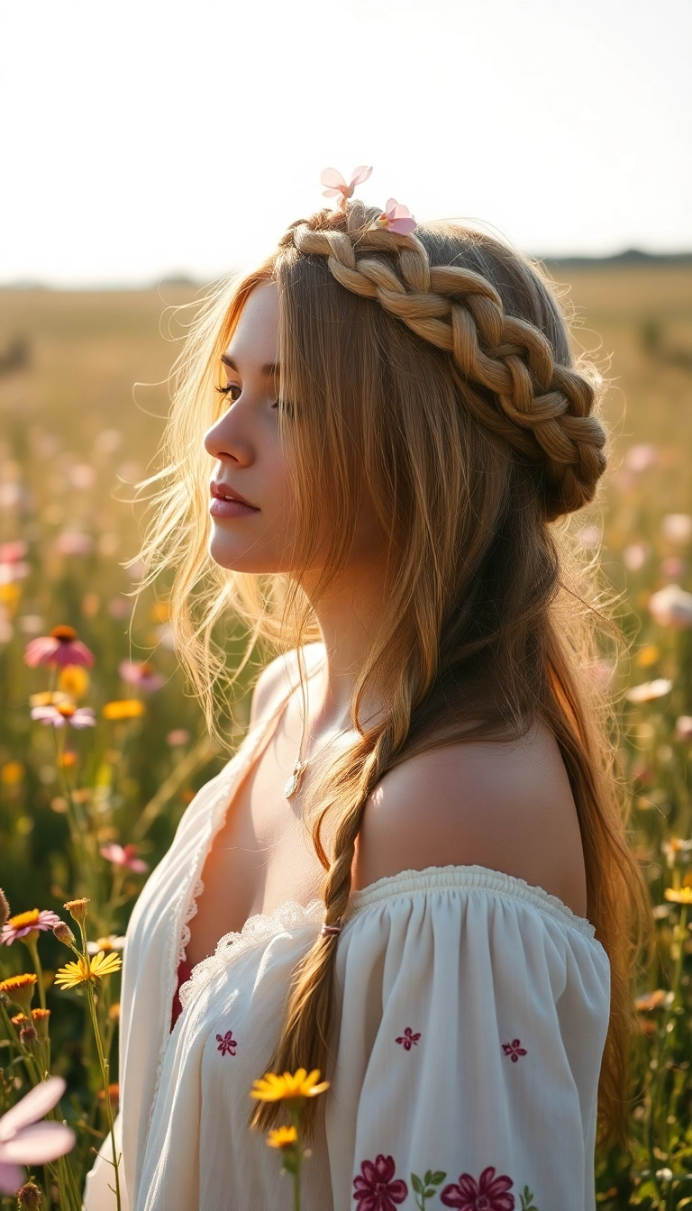 38 Grandma Hairstyles That'll Make You Feel Like a Timeless Beauty! - Braided Crown