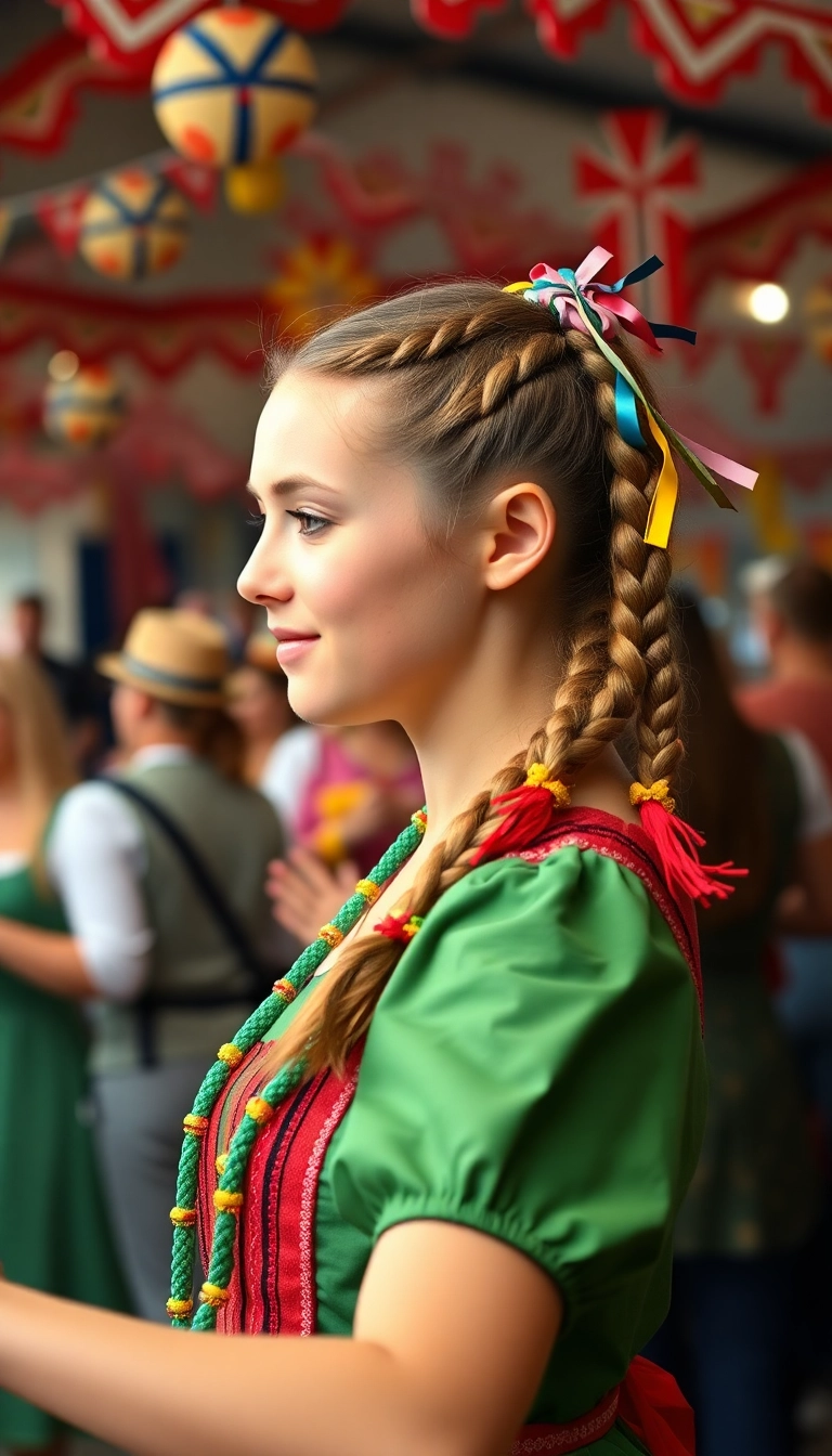 33 Bohemian Rapunzel Hairstyles to Rock at Your Next Festival (You’ll Stand Out!) - 3. Double Dutch Braid Pigtails