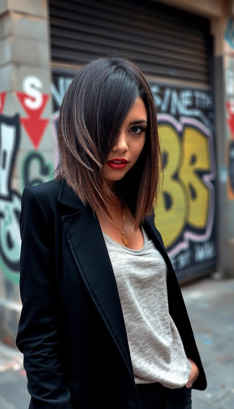 38 Fabulous 90s Lob Haircut Ideas for a Trendy Throwback Look! - Asymmetrical Lob