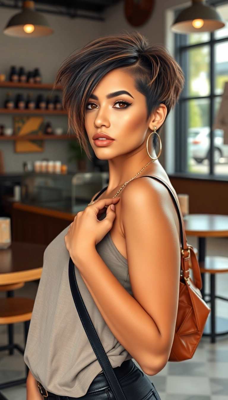 36 Bold Latina Baddie Hairstyles to Elevate Your Look Instantly! - 20. Edgy Shag Cut