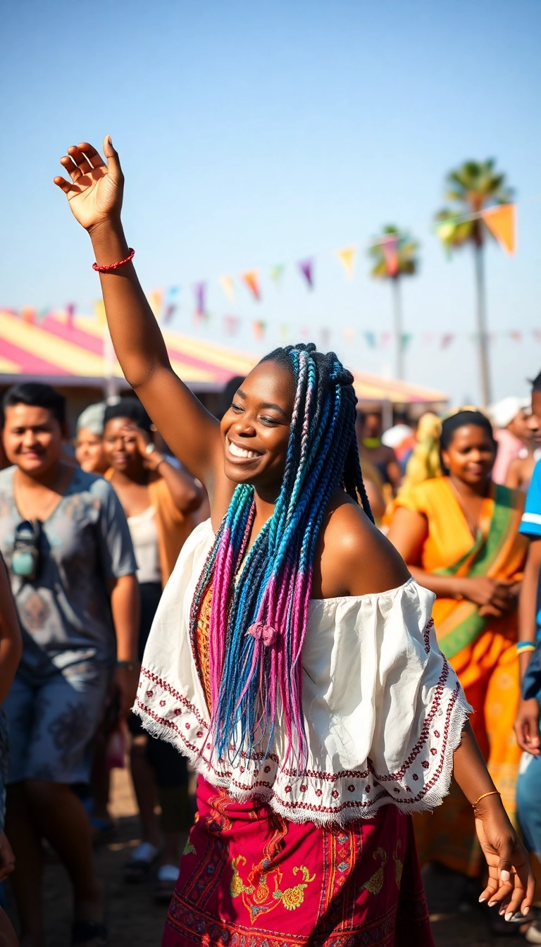 39 Creative Fulani Braids Styles You Need to Try This Season (Trust Us, #18 Is a Game-Changer!) - 4. Color-Blocked Fulani Braids