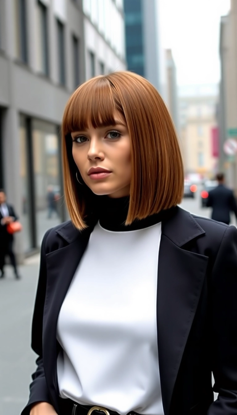 32 Stunning Hair Cuts for Oval Face Shape Women That Will Make You Look Fabulous! - Chic Blunt Bob