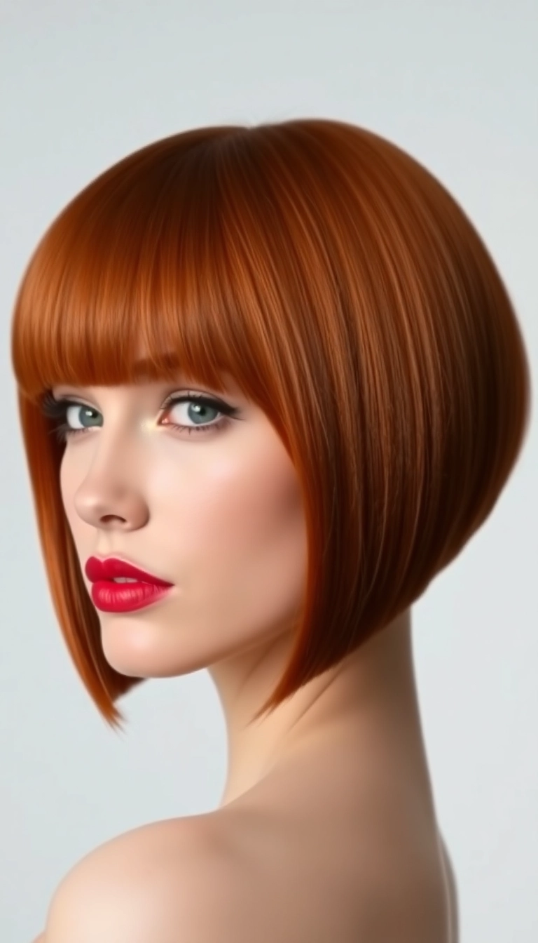 31 Stunning Ginger Wig Hairstyles to Elevate Your Look! - Sleek Ginger Bob