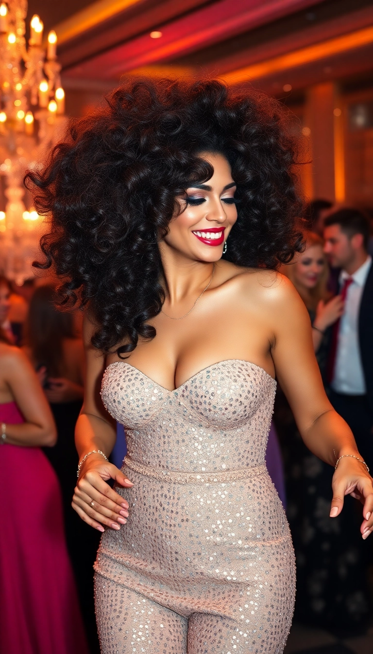 22 Glamorous Mob Wife Hairstyles That'll Make You Feel Like a Queen! - Voluminous Curls