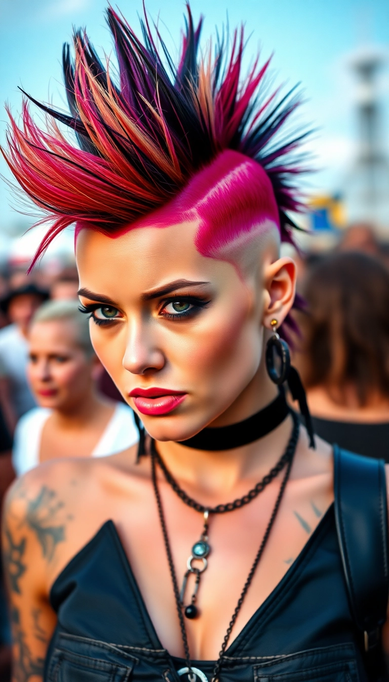 36 Trendy Fade Haircut Women Ideas You Can't Afford to Miss! - Mohawk Fade