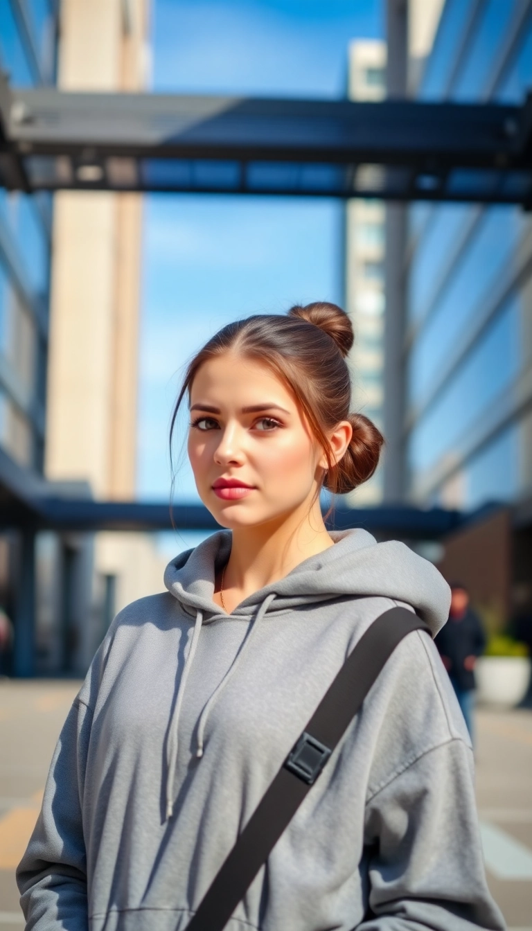 33 Hoodie Hairstyles That'll Transform Your Look in Seconds (You Won't Believe #16!) - 5. Sleek Low Bun