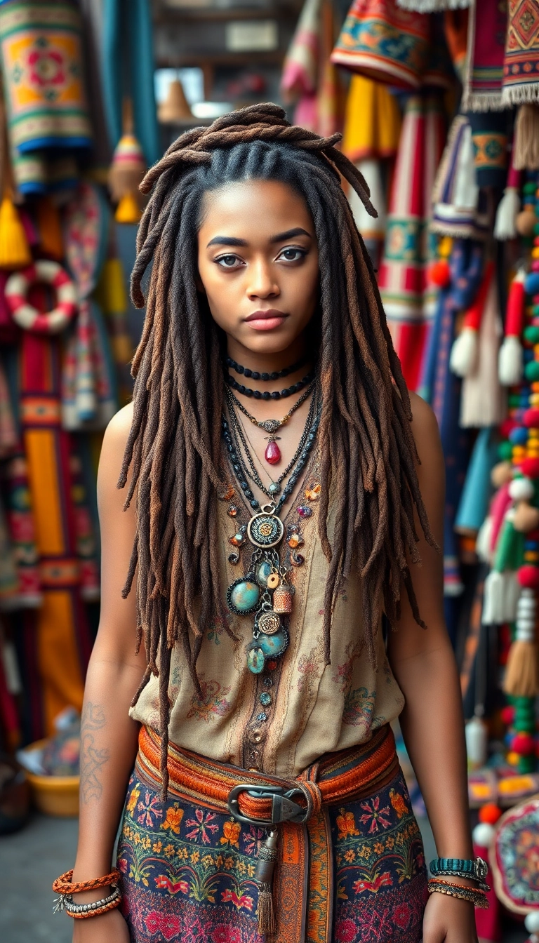 32 Stunning Medium Length Haircuts That Will Transform Your Look (You Won't Believe #15!) - 32. Artistic Dreadlocks