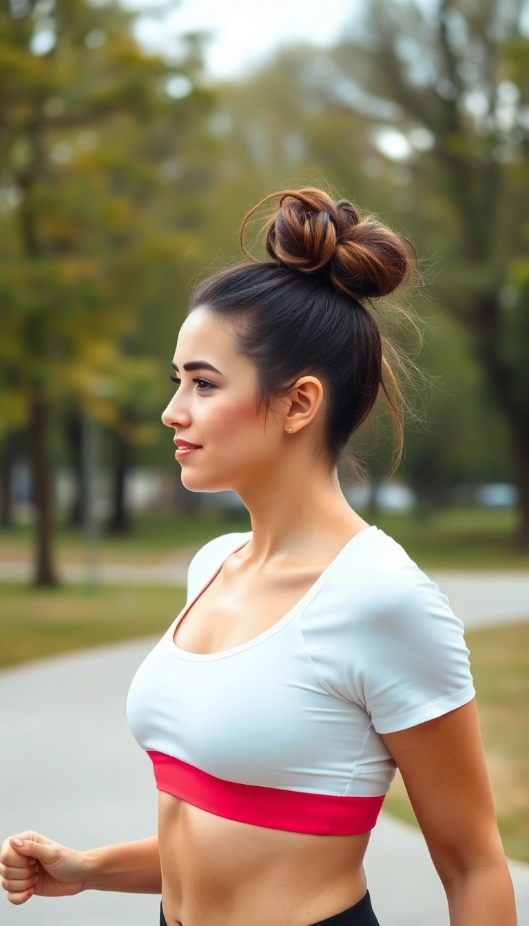 37 Trendy Low Cut Hairstyles That Will Make You Stand Out (Don’t Miss #1!) - Messy Bun with Undercut