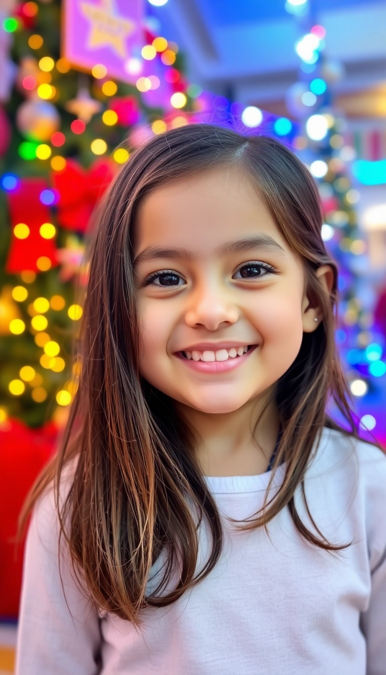 38 Adorable Christmas Hairstyles for Kids That Will Steal the Show! (You Won't Believe #16!) - 35. Holiday Glitter Roots