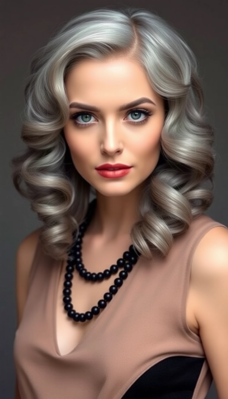 33 Grey Bob Hairstyles That'll Make You Ditch Your Old Look (You Won't Believe #12!) - 15. Vintage-Inspired Bob