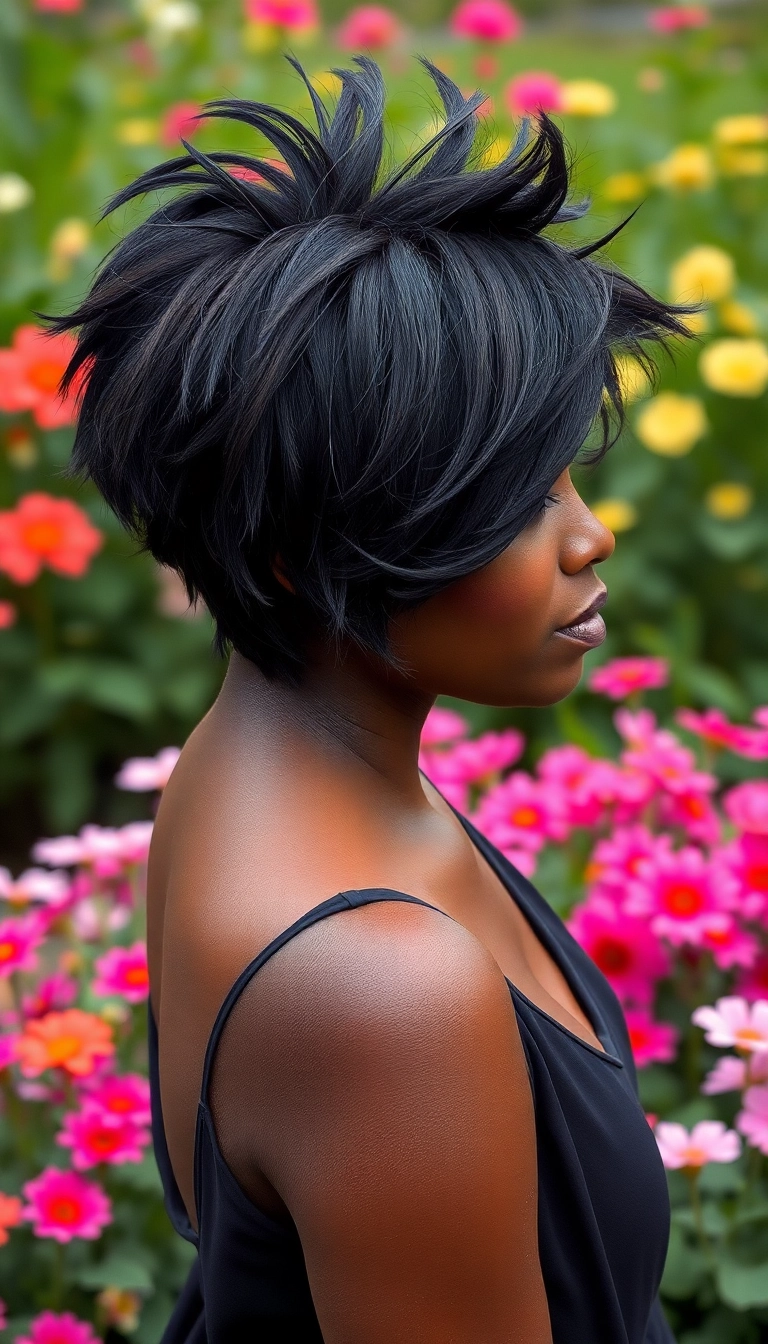 35 Trendy Short Pixie Haircuts for Black Women You Need to Try Now! - Pixie with Feathered Layers