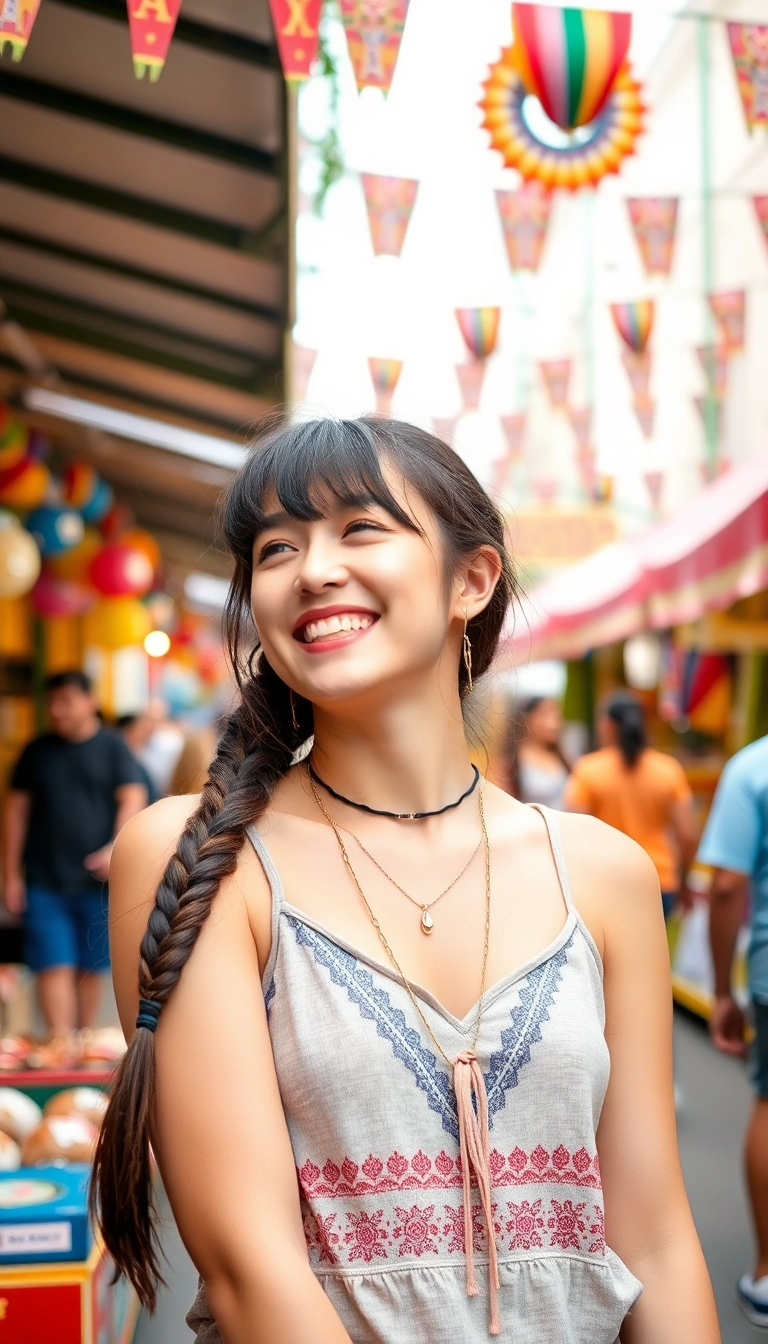 35 Gorgeous Dutch Braid Hairstyles to Embrace Your Inner Boho Queen! - 11. Dutch Braid with Bangs