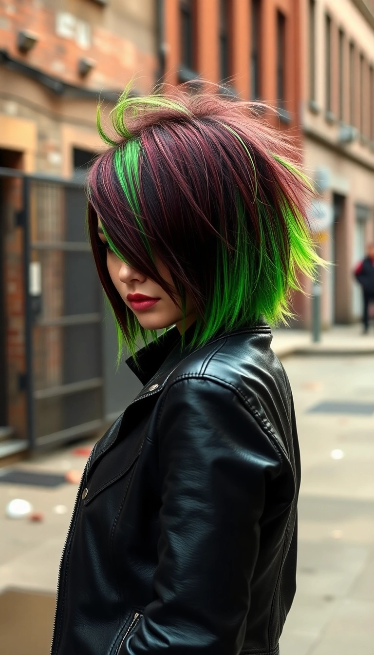 38 Fabulous 90s Lob Haircut Ideas for a Trendy Throwback Look! - Punk-Inspired Lob