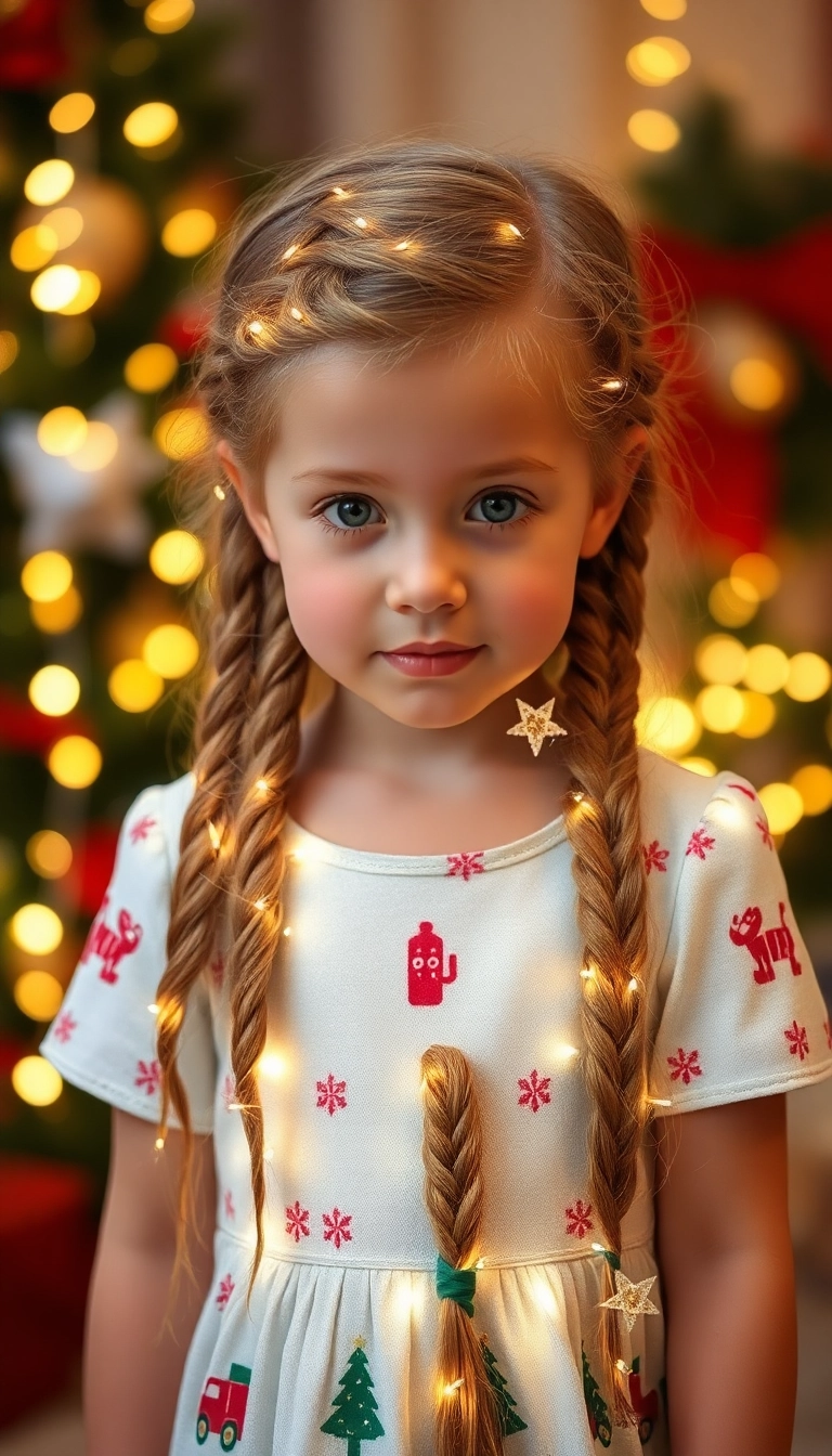 38 Adorable Christmas Hairstyles for Kids That Will Steal the Show! (You Won't Believe #16!) - 1. Twinkling Fairy Braid