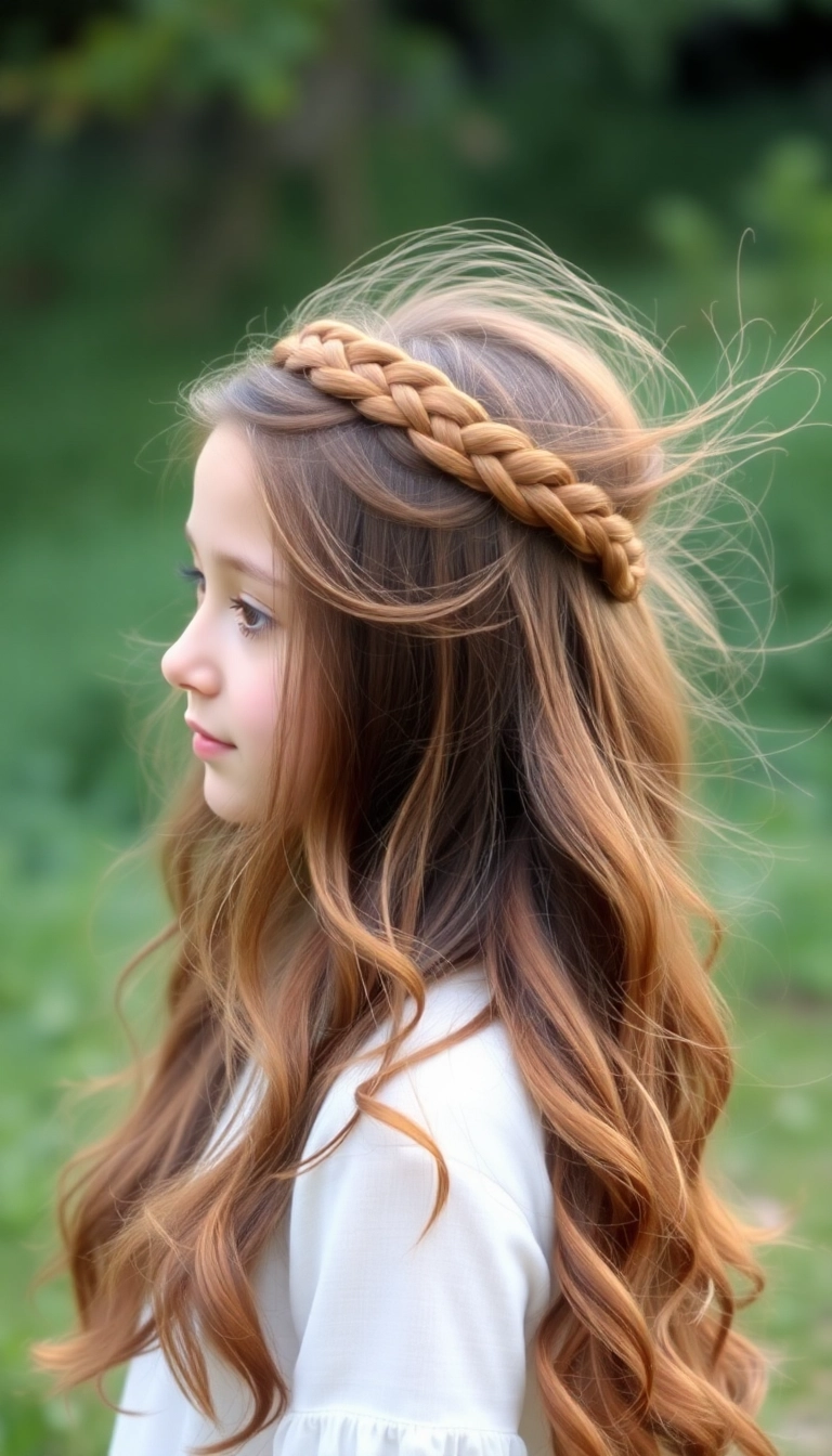 37 Quick and Cute Hairstyles for School (You Won't Believe How Easy #15 Is!) - Half-Up Braided Crown