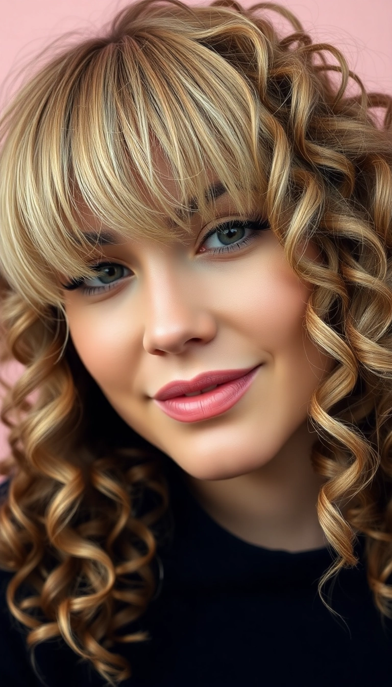 27 Modern Curly Wolf Cuts for Women That Are Total Show-Stoppers! - 14. Textured Fringe