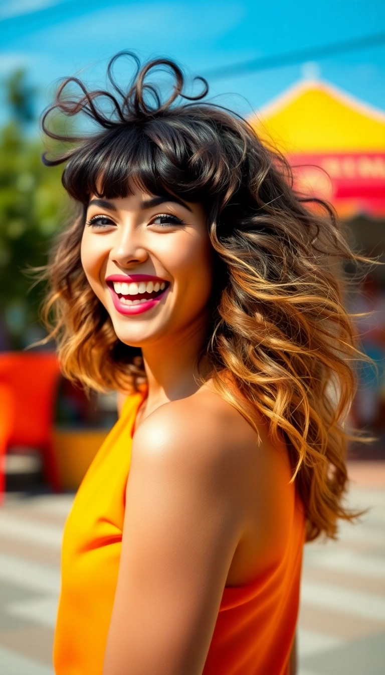 32 Long Bob Hairstyles That Will Instantly Elevate Your Look (You Won't Believe #15!) - 19. Curly Bangs with Long Bob