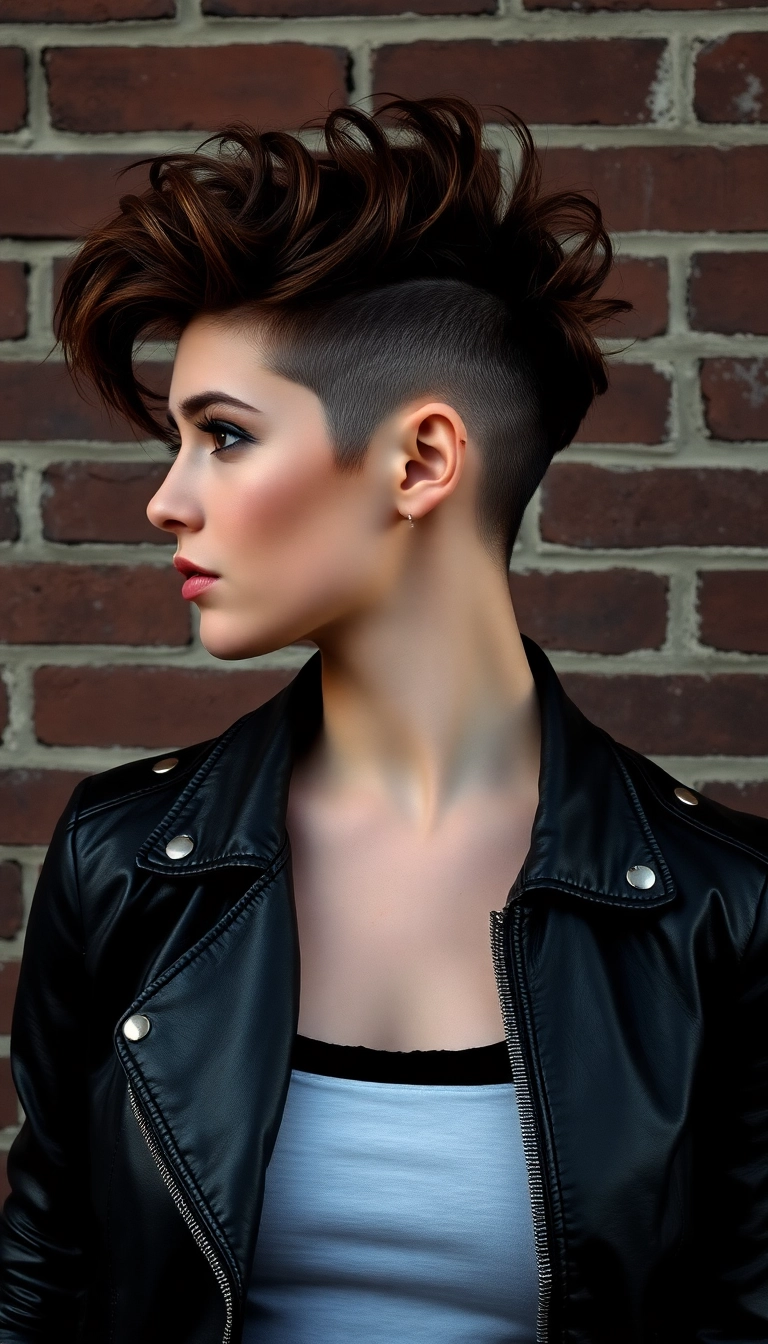 32 Sassy Wavy Wolf Cuts With Bangs That Will Turn Heads! - Edgy Undercut with Wavy Top