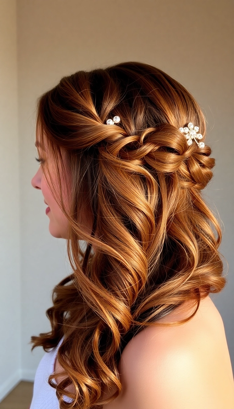 31 Stunning Greek Goddess Hairstyles That'll Make You Feel Like a True Diva! - 3. Half-Up, Half-Down with Twists