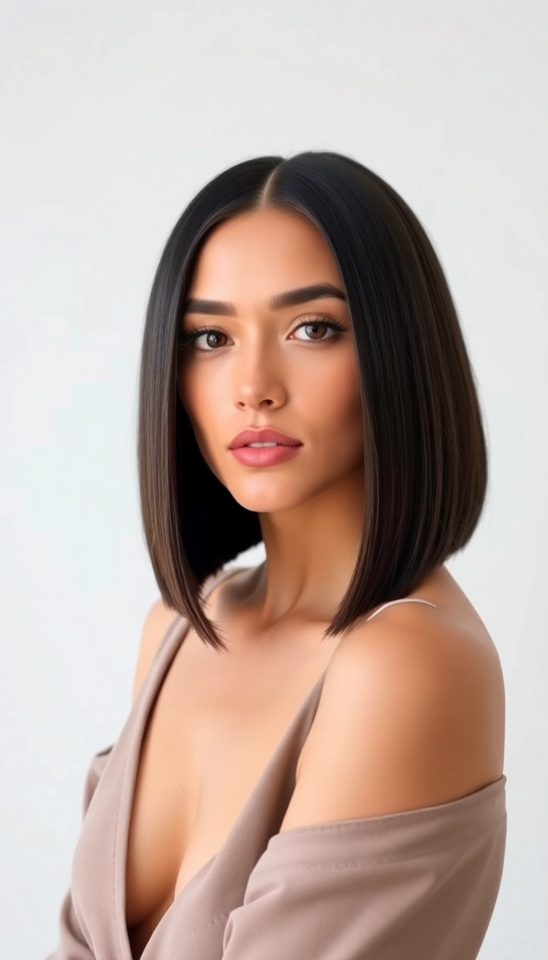 33 Stunning Medium Haircuts That Will Inspire Your Next Look! - Chic Blunt Bob