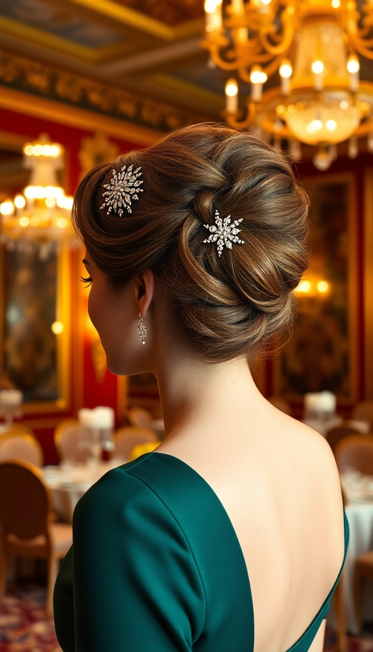 39 Cinderella Hairstyles That Will Make You Feel Like a True Princess! - 9. Sparkling Hair Accessories