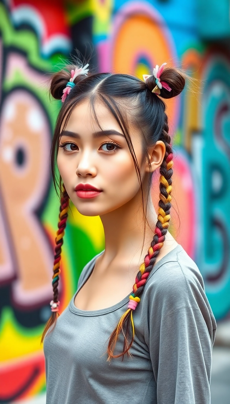 32 Inspiring Korean Hairstyles for Women to Elevate Your K-Beauty Game! - 5. Playful Braids