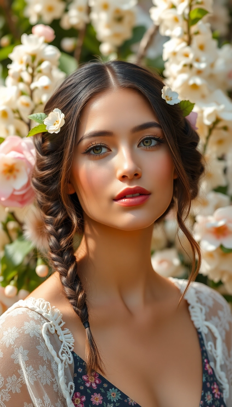 38 Fairy Hairstyles That Will Make Your Friends Say 'Wow!' (You Won't Believe #15!) - 20. Dainty Floral Twists