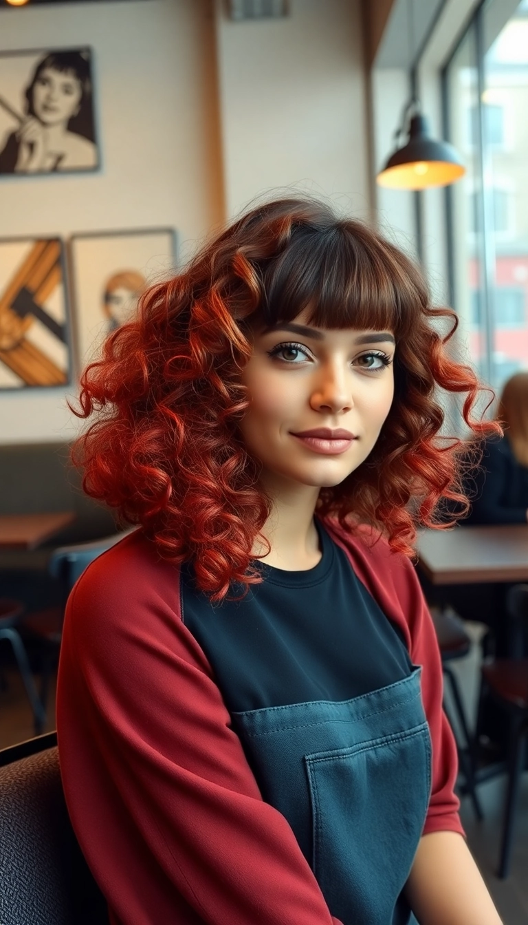 30 Curly Bob Haircut Ideas That'll Make You Say 'Wow!' (You Won't Believe #7!) - 3. Curly Bob with Bangs