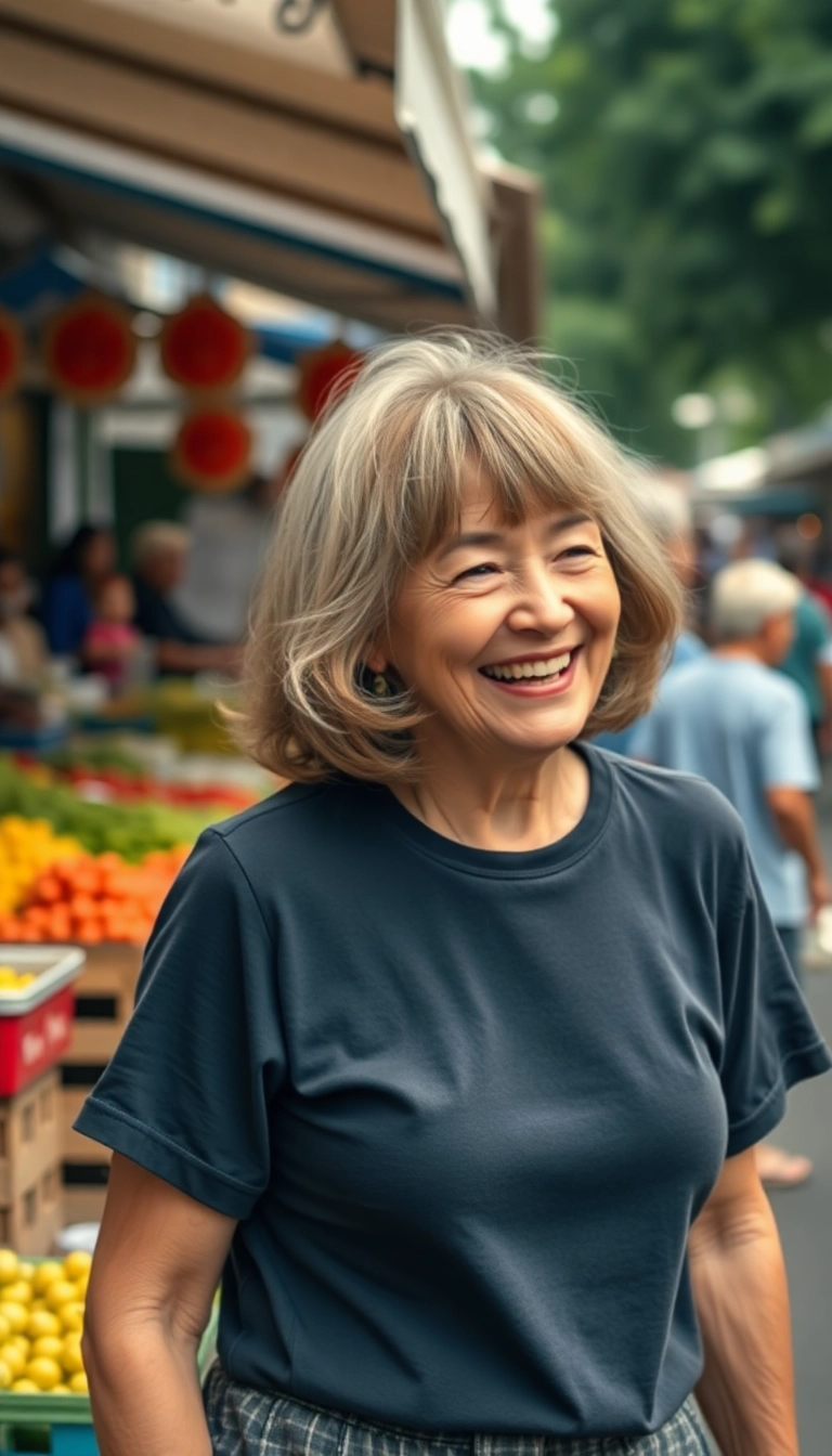 34 Haircut Ideas for Older Women That'll Make You Look Younger Instantly! - 15. Layered Bob with Bangs