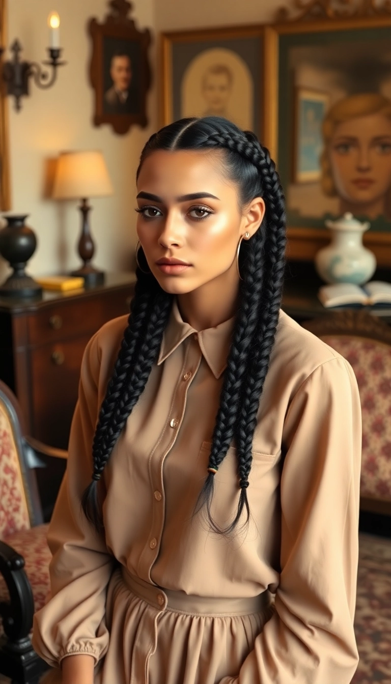 37 Braids Hairstyles Ideas That'll Make You Want to Try #23 Immediately! - 18. Vintage Braids