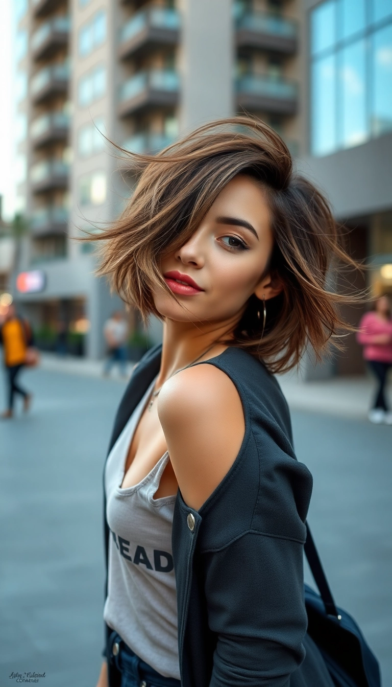 33 Stunning Medium Haircuts That Will Inspire Your Next Look! - Choppy Layered Cut