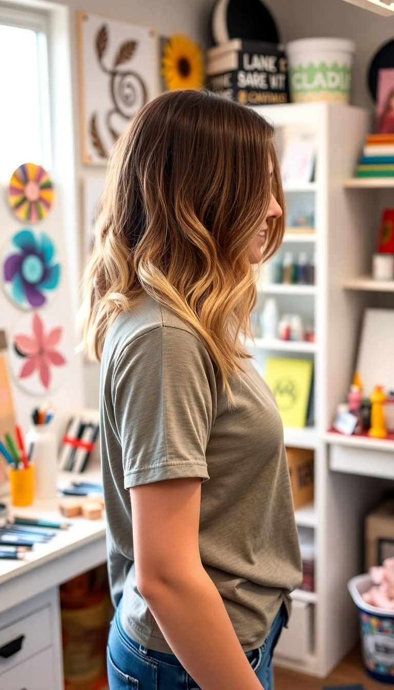 35 Fresh Wavy Lob Haircut Ideas to Revamp Your Style - You'll Love #12! - The Ombre Wavy Lob