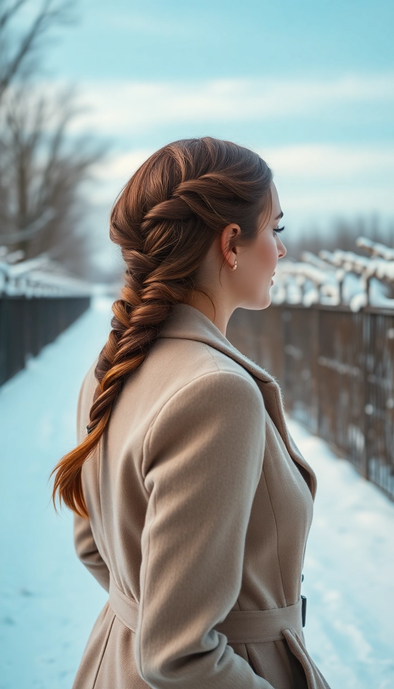 32 Stunning Winter Hairstyles That Will Make You Look Like a Snow Queen! - 21. Braided Side Swept Hair