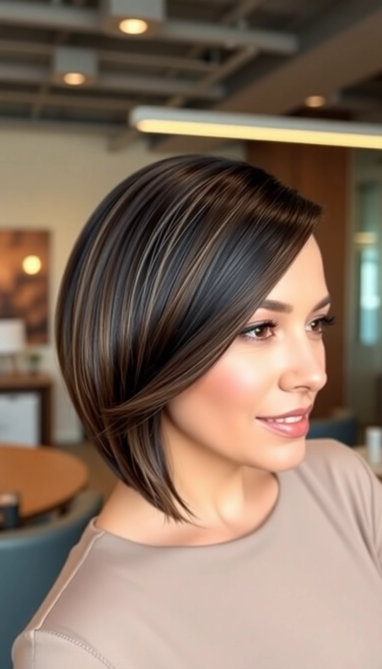 34 Short Layered Bob Hairstyles That'll Make You Want to Chop It All Off! - Bob with a Side Part