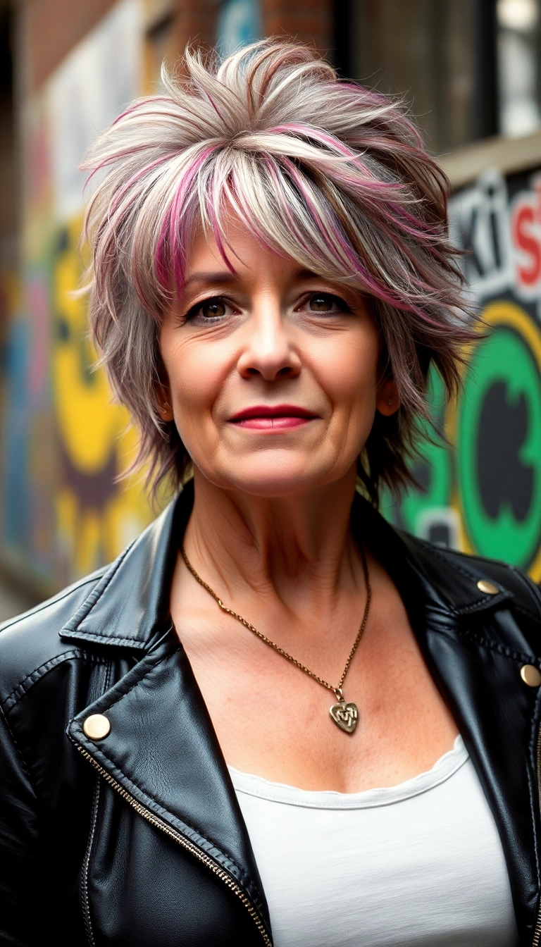 34 Haircut Ideas for Older Women That'll Make You Look Younger Instantly! - 9. Rocker Chic