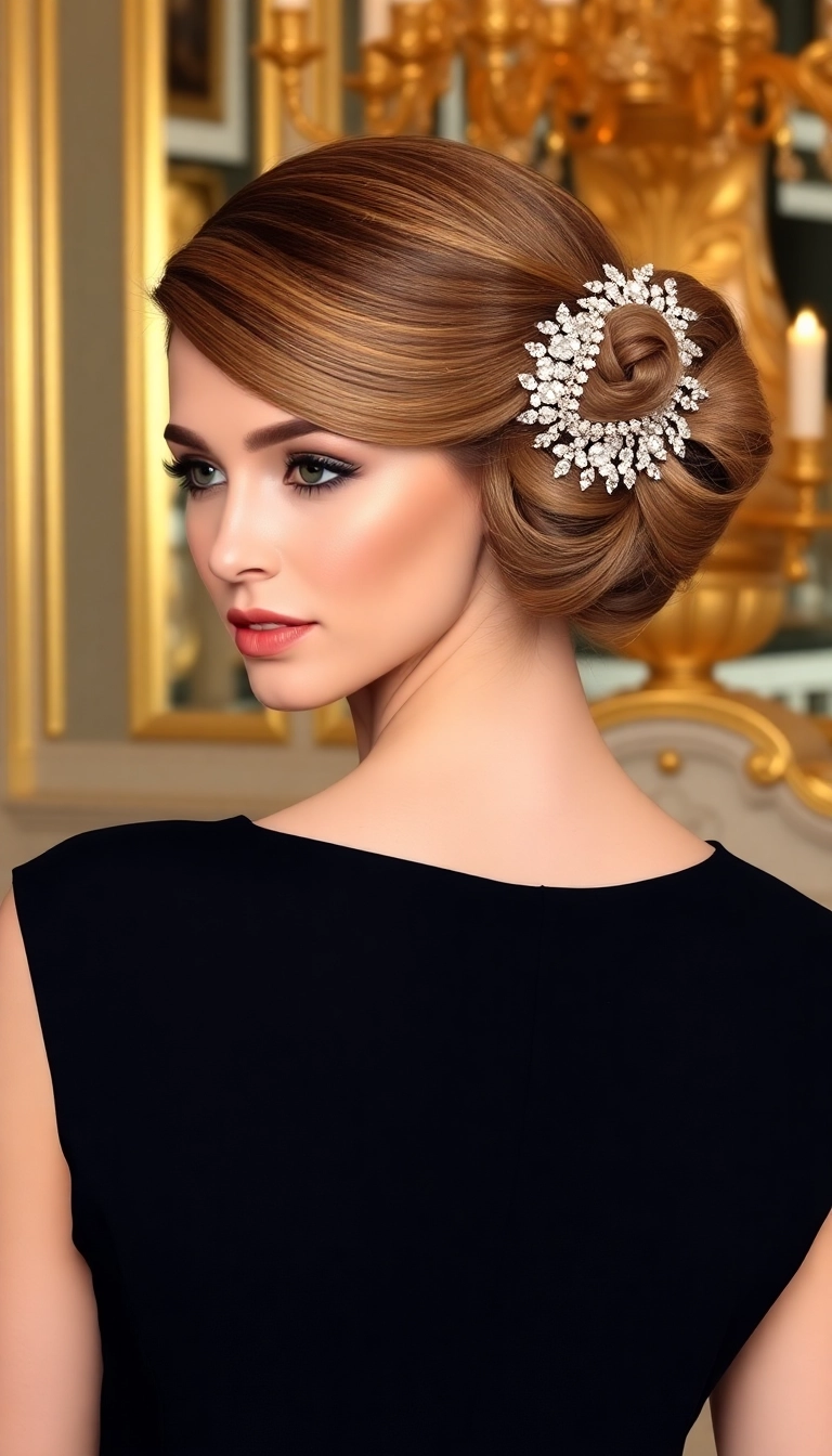 32 Stunning Masquerade Hairstyles That Will Steal the Show (You Won't Believe #15!) - 7. Elegant Chignon