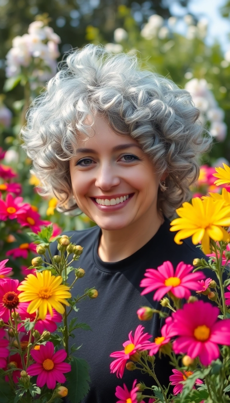 33 Grey Bob Hairstyles That'll Make You Ditch Your Old Look (You Won't Believe #12!) - 4. Curly Bob