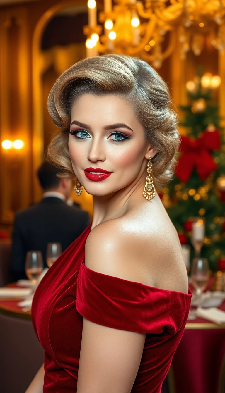 31 Festive Hairstyles to Rock This Christmas (You Won't Believe #15!) - 4. Vintage Waves