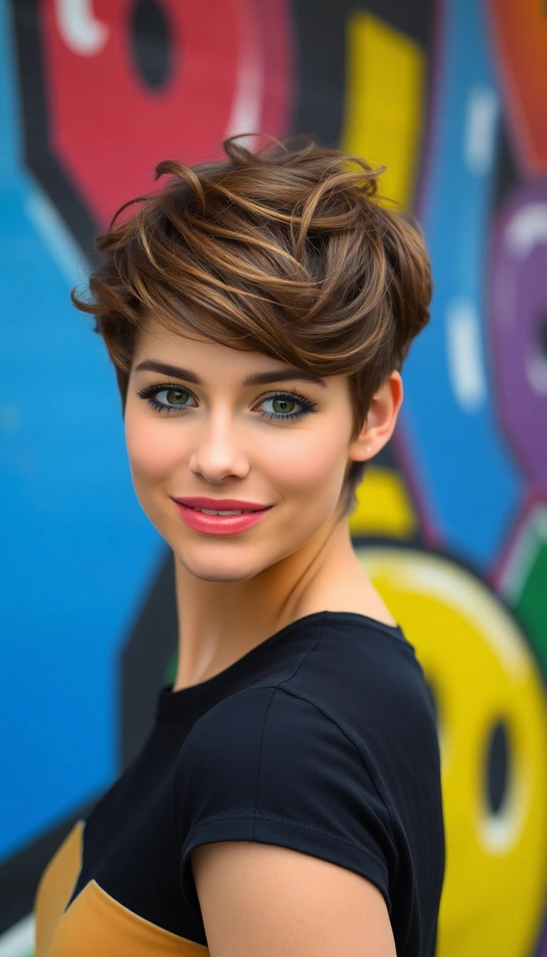 36 Pixie Shag Haircut Ideas for Effortlessly Chic Looks Every Day! - Layered Pixie Shag